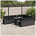 Set Divani Da Giardino 11 Pz Con Cuscini In Polyrattan Nero - Foto miniatura 1
