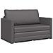 Divano Letto da Pavimento 2 in 1 Grigio 124x71x78 cm Pelle Sintetica - Foto miniatura 1