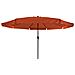 Parasol da Giardino  con Luci LED ø395x245 cm Terracotta - Foto miniatura 4