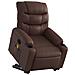 Poltrona Alzapersona Reclinabile Massaggio Marrone Similpelle - Foto miniatura 3