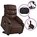 Poltrona Alzapersona Reclinabile Massaggio Marrone Similpelle - Foto miniatura 6