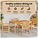 Set da Pranzo da Giardino 4 Pezzi in Legno Massello di Acacia - Foto miniatura 3