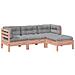 Set Divani Giardino 4 pz Cuscini Legno Massello Abete Douglas - Foto miniatura 1