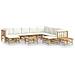 Set Salotto da Giardino 12pz con Cuscini Bianco Crema in Bambù - Foto miniatura 1