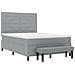 Letto con Molla con Materasso e Panchina Grigio Chiaro 140x190 cm Tessuto - Foto miniatura 8