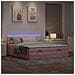 Struttura Letto Pouf con Materassi Rosa 180x200 cm Velluto - Foto miniatura 3