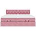 Struttura Letto Pouf con Materassi Rosa 180x200 cm Velluto - Foto miniatura 8