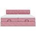 Struttura Letto Pouf con Materassi Rosa 180x200 cm Velluto - Foto miniatura 9