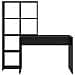 Scrivania Rovere nero 138.5 x 55 x 143 cm Legno multistrato - Foto miniatura 4