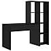 Scrivania Rovere nero 138.5 x 55 x 143 cm Legno multistrato - Foto miniatura 6