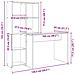 Scrivania Rovere nero 138.5 x 55 x 143 cm Legno multistrato - Foto miniatura 9