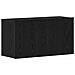 Mobile TV Rovere Nero 80x30x41 cm in Legno Massello - Foto miniatura 1