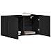 Mobile TV Rovere Nero 80x30x41 cm in Legno Massello - Foto miniatura 4
