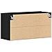 Mobile TV Rovere Nero 80x30x41 cm in Legno Massello - Foto miniatura 8