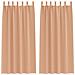 Tende con tende 2 pcs Marrone chiaro 245x140cm Poliestere - Foto miniatura 1