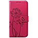 Custodia A Portafoglio Per Redmi Note 14 4g Design Premium Fiori Farfalla, Rosso - Foto miniatura 2