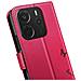 Custodia A Portafoglio Per Redmi Note 14 4g Design Premium Fiori Farfalla, Rosso - Foto miniatura 4