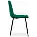 Sedia PYRA in velluto verde scuro, design moderno per soggiorno - Foto miniatura 5