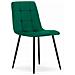 Sedia PYRA in velluto verde scuro, design moderno per soggiorno - Foto miniatura 1