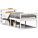 Letto Anziani con Testiera Bianco 75x190cm Legno Massello Pino - Foto miniatura 1