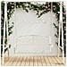 Panchina a Dondolo Acciaio 110,5 x 59 x 55 cm Bianco Antico - Foto miniatura 2