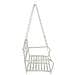 Panchina a Dondolo Acciaio 110,5 x 59 x 55 cm Bianco Antico - Foto miniatura 4