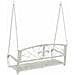 Panchina a Dondolo Acciaio 110,5 x 59 x 55 cm Bianco Antico - Foto miniatura 5