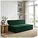 Divano Letto Pieghevole Verde Scuro 152 x 86,5 x 60 cm Tessuto - Foto miniatura 2
