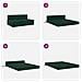 Divano Letto Pieghevole Verde Scuro 152 x 86,5 x 60 cm Tessuto - Foto miniatura 7