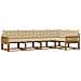 Set di divani da esterno con cuscino 5 pcs Naturale e Beige - Foto miniatura 1