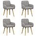Sedie da pranzo 4 pcs Bouclé Grigio Chiaro 59 x 57 x 85 cm - Foto miniatura 1