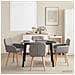 Sedie da pranzo 4 pcs Bouclé Grigio Chiaro 59 x 57 x 85 cm - Foto miniatura 2