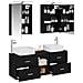 Set di mobili per il bagno 5 pcs Rovere Nero - Foto miniatura 3