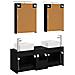 Set di mobili per il bagno 5 pcs Rovere Nero - Foto miniatura 7