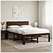 Letto matrimoniale con testiera ROSTOCK Marrone Scuro - Foto miniatura 2