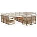 Set Divano da Giardino 13 pz Naturale e Bianco Crema polyrattan - Foto miniatura 1