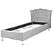 Letto Singolo Moderno In Tessuto Grigio 90x200cm Metz - Foto miniatura 26