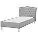 Letto Singolo Moderno In Tessuto Grigio 90x200cm Metz - Foto miniatura 15