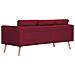 Divano A 3 Posti In Tessuto Rosso Vino - Foto miniatura 5