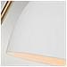 Applique 1 Luce, Bianco Opaco, Ottone Brunito, E27 - Foto miniatura 2