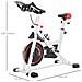 Cyclette Professionale da Camera Regolabile con Schermo LCD e Portabicchieri, Volano 8 kg Colore Bianco - Foto miniatura 4