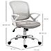 Sedia Da Ufficio In Tessuto A Rete Grigio, Sedia Da Scrivania Ergonomica E Girevole Con Altezza Regolabile - Foto miniatura 3