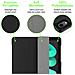 Custodia Per Tablet Compatibile Con Apple Ipad Mini 6 (8.3 Zoll) In Nero Satin - Coperchio Protettiva Ultra Sottile Con Funzione Auto Wake Up E Stand - Foto miniatura 4