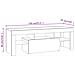 Mobile Porta TV con Luci LED Grigio Sonoma 120x35x40 cmcm - Foto miniatura 10