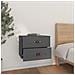 Comodino A Muro Grigio 50x36x40 Cm - Foto miniatura 3