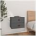 Comodino A Muro Grigio 50x36x40 Cm - Foto miniatura 1