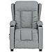 Poltrona Massaggiante Elettrica Grigio Chiaro in Tessuto - Foto miniatura 3