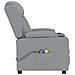 Poltrona Massaggiante Elettrica Grigio Chiaro in Tessuto - Foto miniatura 4