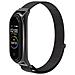 Cinturino Nylon Con Cassa Silicone Watch Band Per Xiaomi Mi Band 5 - 6 - 7 Black - Foto miniatura 2