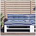 Cuscino Divano Pallet Strisce Bianche E Blu 120x40x12cm Tessuto - Foto miniatura 1
